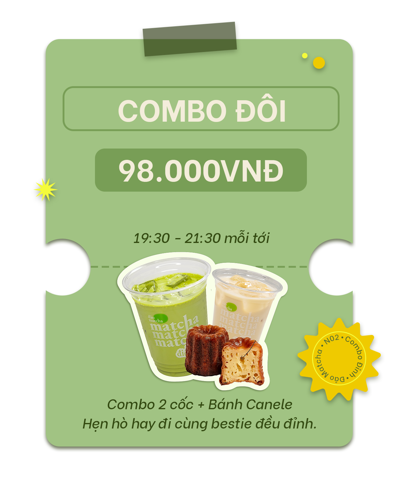 Vé combo đôi Đảo Matcha