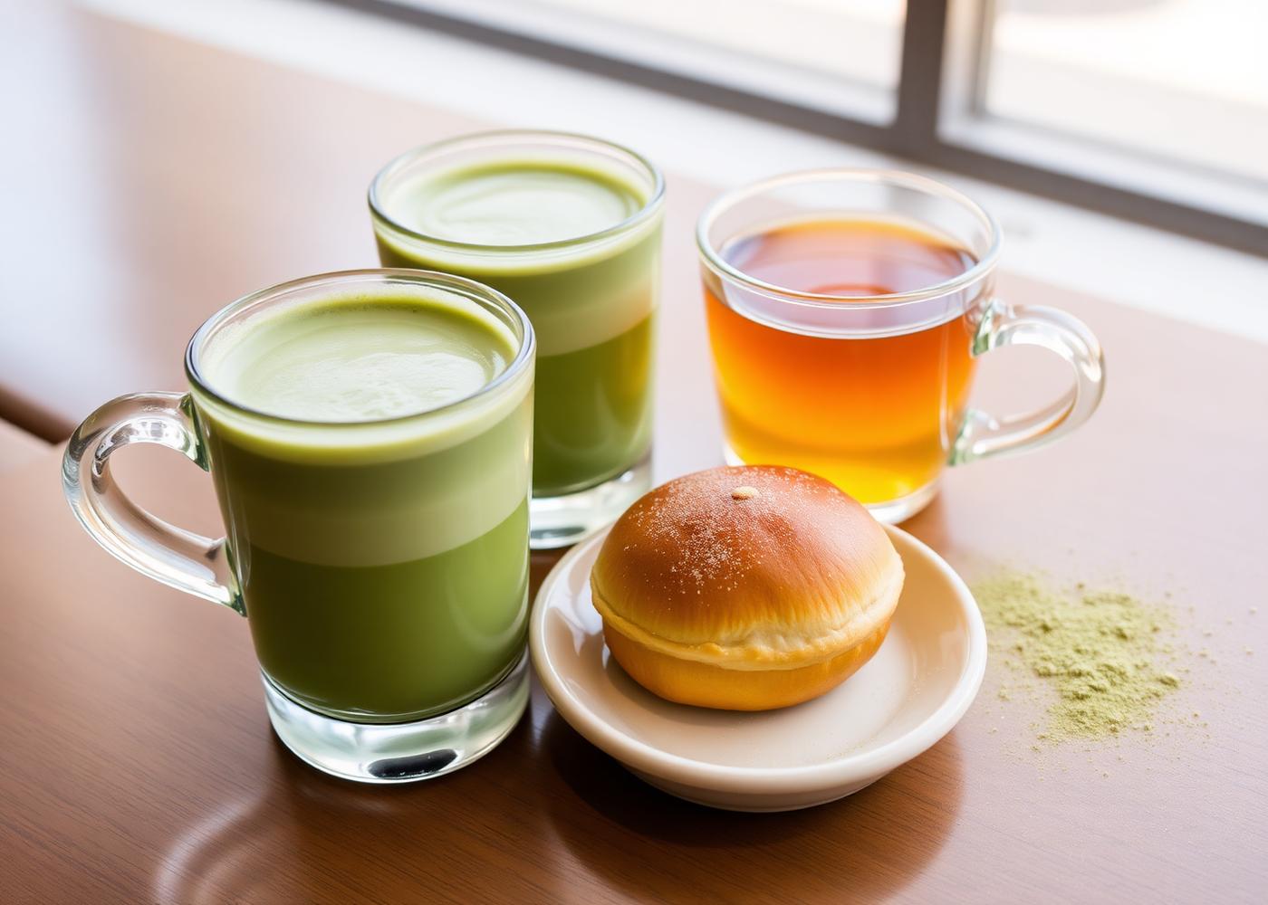 Combo 2 cốc matcha kèm bánh Canele